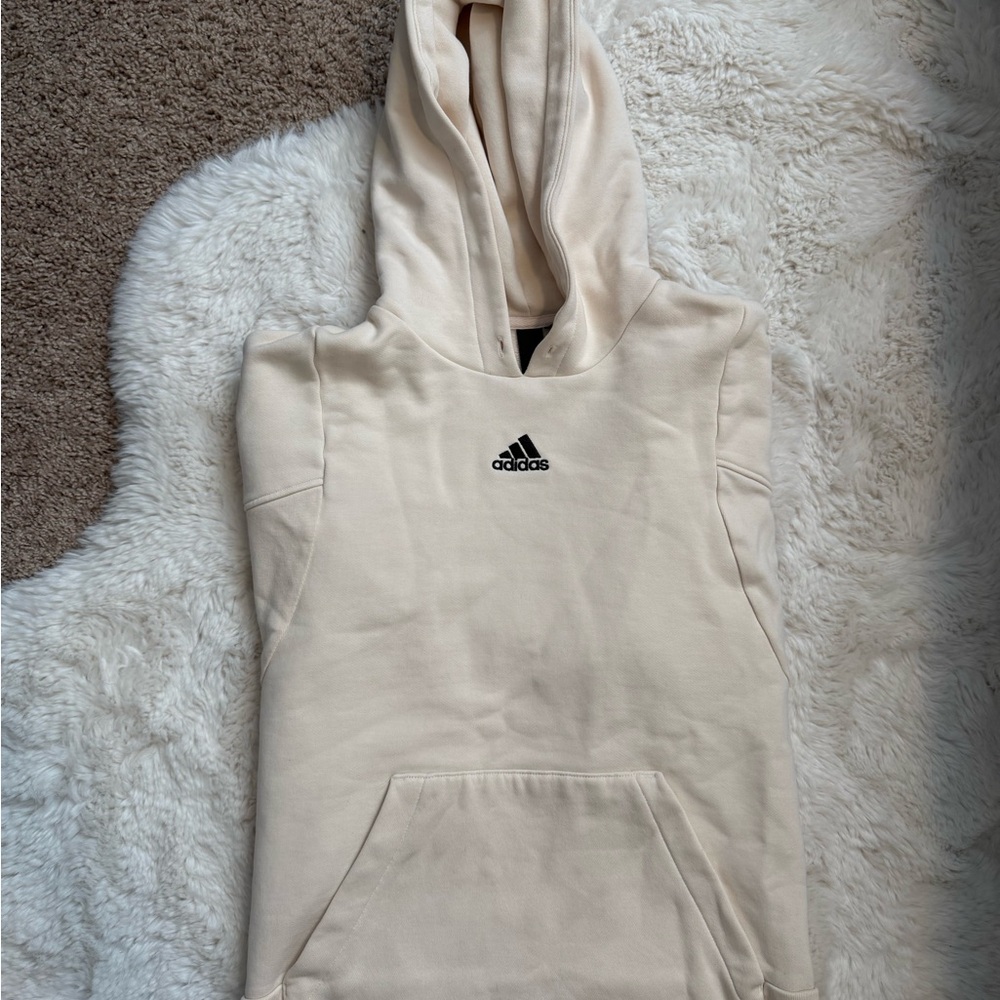 Adidas Off-White Hoodie with Black Logo